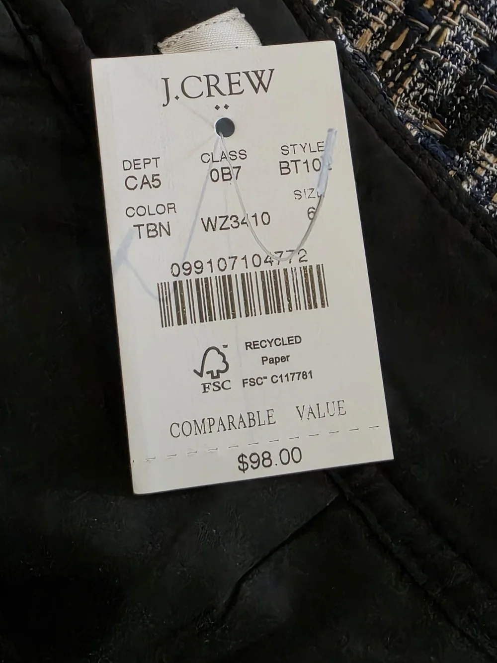 Classic Tweed A-Line Skirt NWT